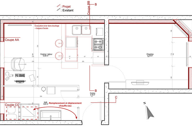 Plan de la réhabilitation-renovation-appartement-Nantes