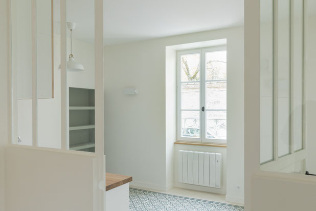 L'entrée & le séjour-renovation-maison-Bourron-Marlotte