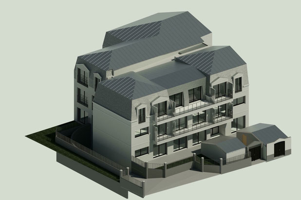 axonométrie du projet-construction-logement-Conflans-Sainte-Honorine
