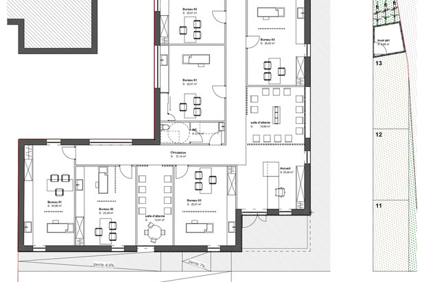 Plan de RDC-construction-equipement-Pluneret