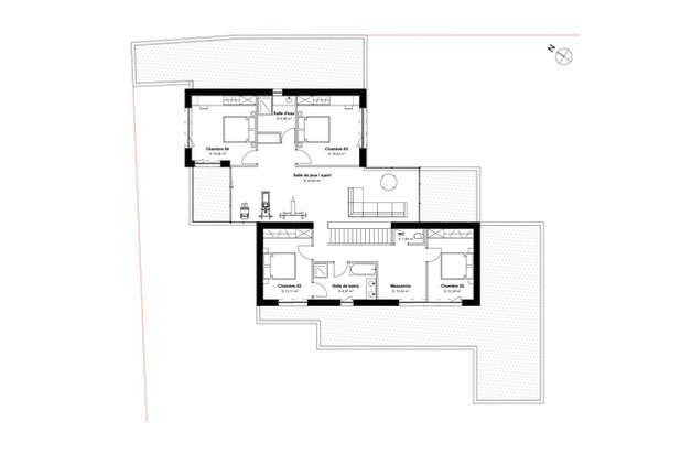Plan de R+1-surelevation-maison-Vannes