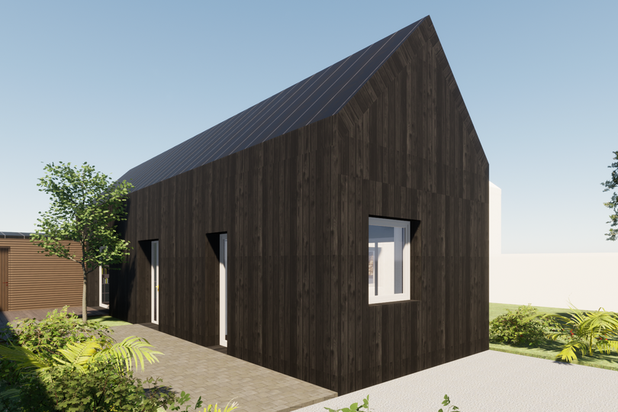 Vue sur l'entrée-agrandissement_extension-maison-Plougoumelen