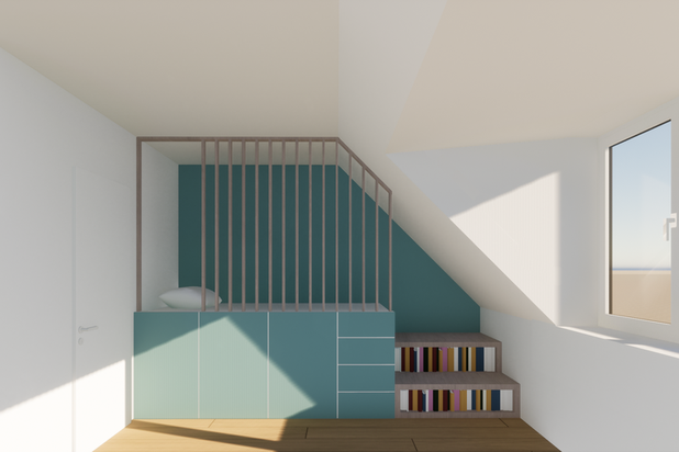 Vue de la chambre enfant-renovation-maison-Locoal-Mendon