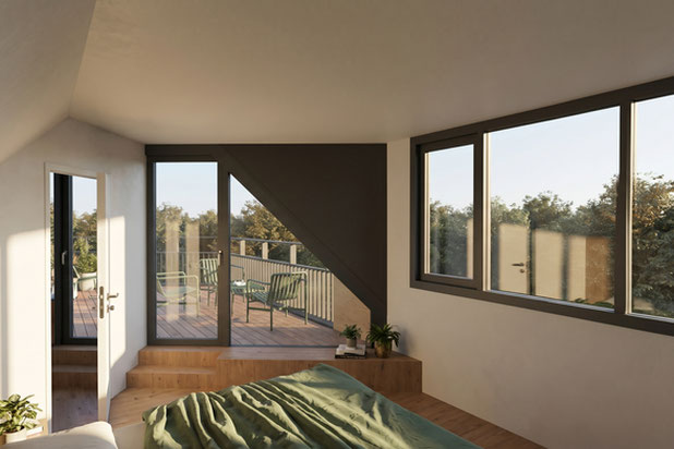 Vue de la chambre-surelevation-maison-Saint-Maur-des-Fossés