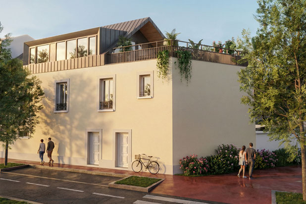 Vue depuis la rue-surelevation-maison-Saint-Maur-des-Fossés