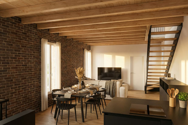 Vue du séjour-surelevation-maison-Saint-Maur-des-Fossés