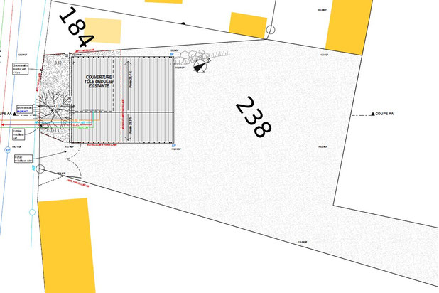 plan de masse projet-rehabilitation-maison-Ouilly-le-Tesson
