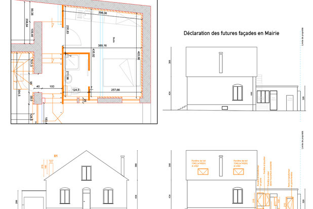 Studio annexe et façades-rehabilitation-maison-Mondeville
