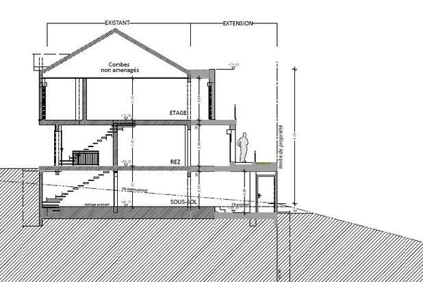 Coupe-agrandissement_extension-logement-Chennevières-sur-Marne