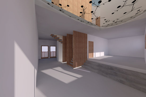 Projet - vue intérieure de l'étage-renovation-autre-Puygros