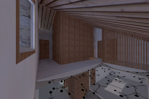 Projet - vue intérieure des Combles-renovation-autre-Puygros