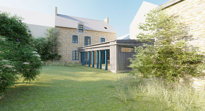 Photo d'un projet de Agrandissement Extension Café ou restaurant à Pleudihen-sur-Rance