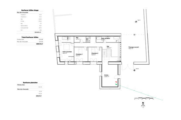 Plan niveau haut-renovation-maison-Saint-Clément-les-Places