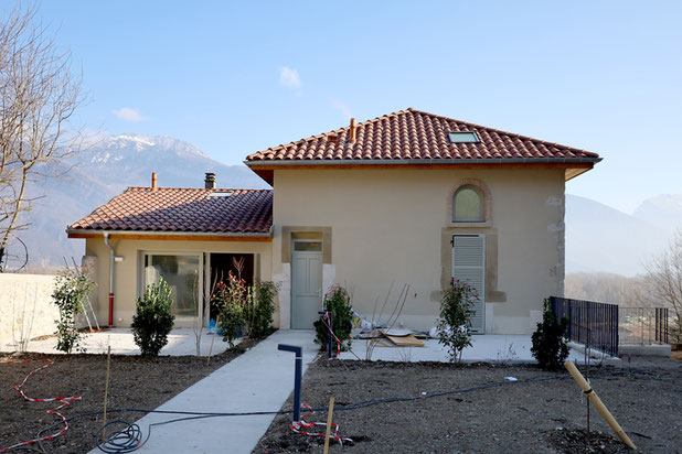 Façade Ouest-renovation-logement-Veurey-Voroize