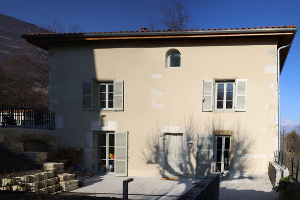Façade Sud-renovation-logement-Veurey-Voroize