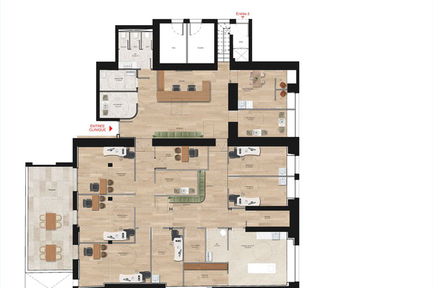 Plan RDC texturé-amenagement-equipement-Bordeaux