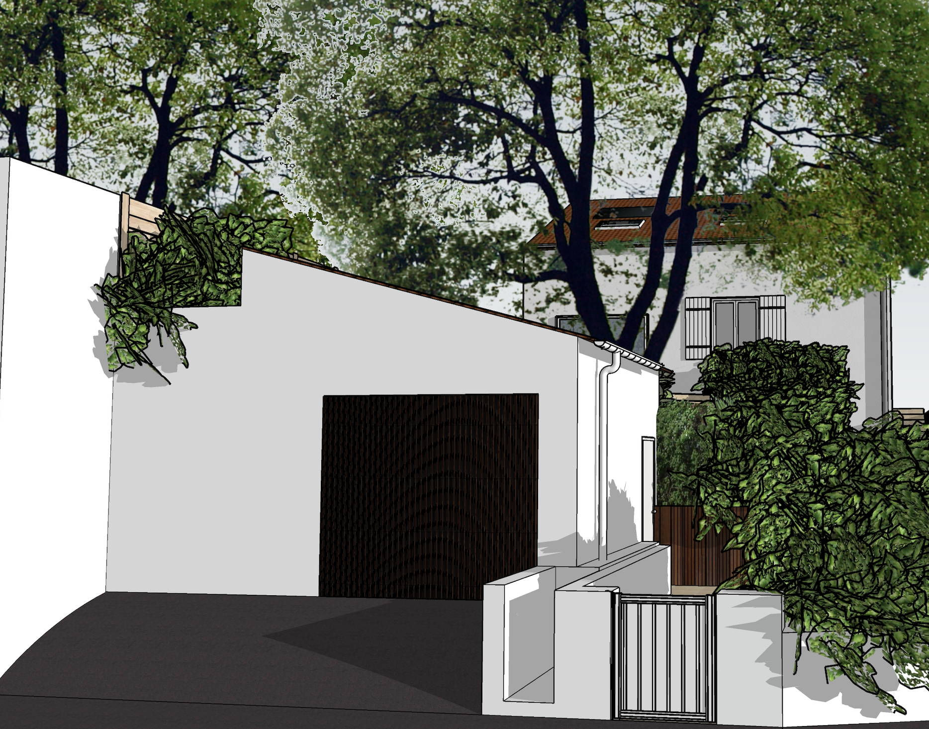 Hortensias - Déclaration préalable pour surélévation (obtenue) – surélévation de maison Oise Hortensias - Déclaration préalable pour surélévation (obtenue) – surélévation de maison Oise