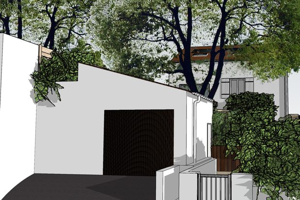 Prise de vue 3D du projet-surelevation-maison-Nantes