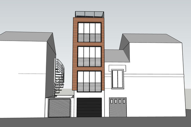 Prise de vue 3D du projet-surelevation-garage-Angers