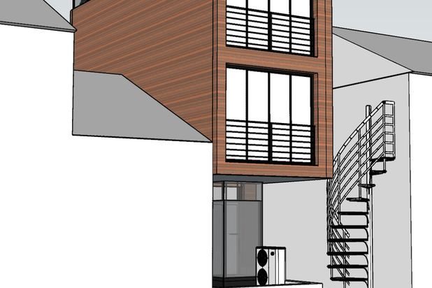 Prise de vue 3D du projet-surelevation-garage-Angers