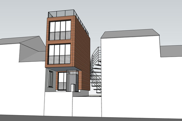 Prise de vue 3D du projet-surelevation-garage-Angers