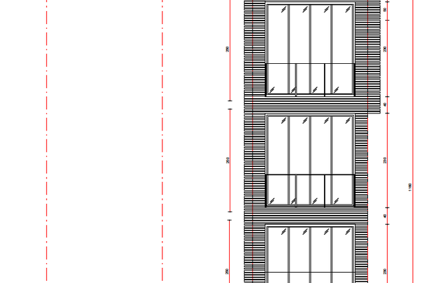 Extrait d'une élévation du dossier-surelevation-garage-Angers