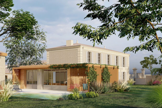 Insertion extérieure-agrandissement_extension-maison-Cognac