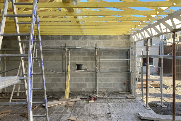 Phase charpente-agrandissement_extension-maison-Cognac