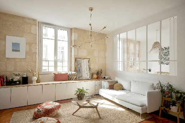 Pièce de vie-renovation-appartement-Bordeaux