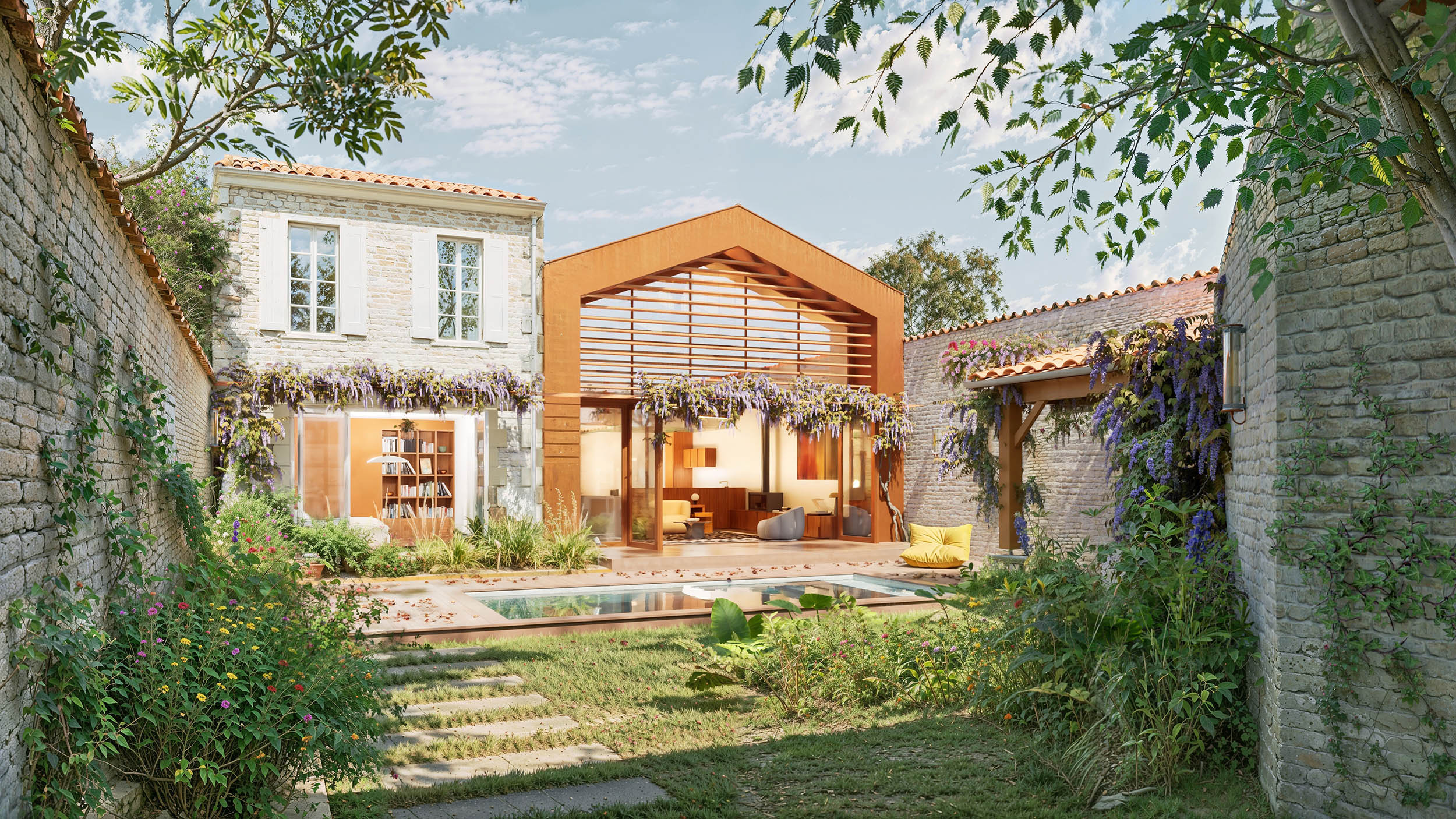 Transformation d'une grange en habitation – rénovation de maison Charente