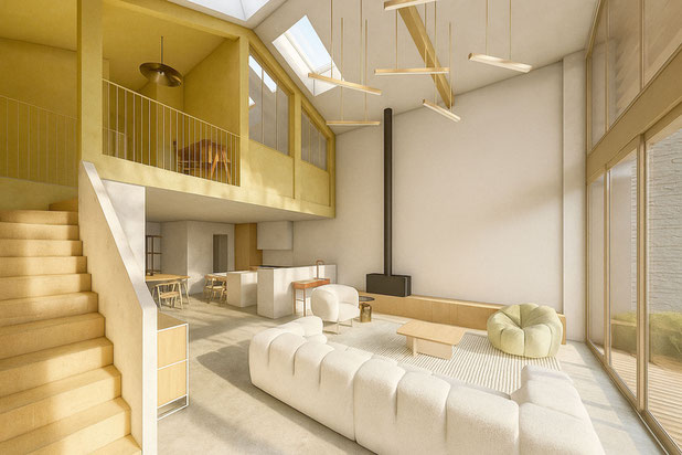 Pièce de vie-renovation-maison-Rouillac