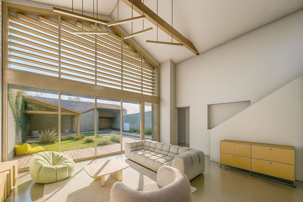 Pièce de vie-renovation-maison-Rouillac