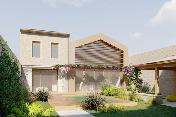 Vue jardin-renovation-maison-Rouillac