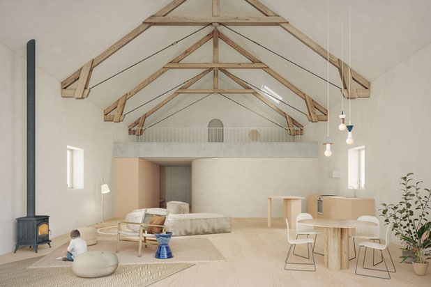 Vue intérieure-rehabilitation-maison-Sainte-Radegonde