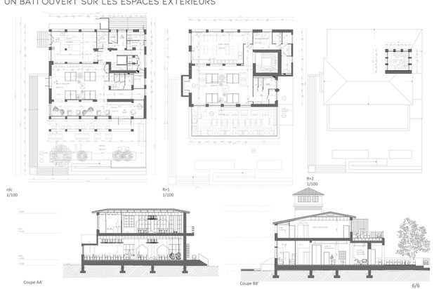 Plans et coupes-rehabilitation-cafe_restaurant-Marseille