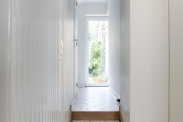 Dégagement vers le jardin-renovation-maison-Questembert