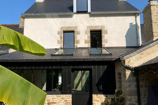 Extension côté jardin-renovation-maison-Île-d'Arz