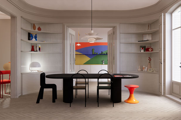 Dining room-renovation-appartement-Paris