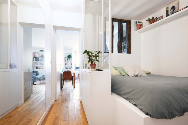 vue chambre-rehabilitation-appartement-Paris