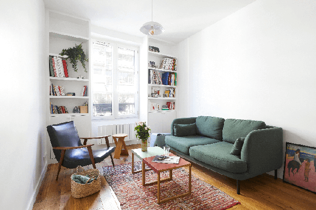 vue séjour-rehabilitation-appartement-Paris