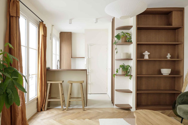 Pièce de vie-amenagement-appartement-Paris