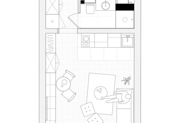 Le projet en plan-renovation-appartement-Paris