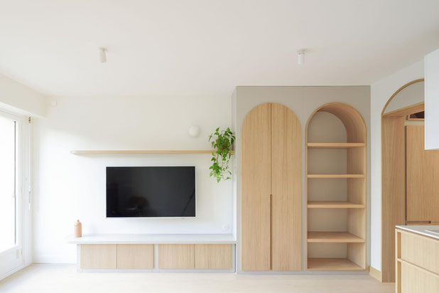 Pièce de vie-renovation-appartement-Paris