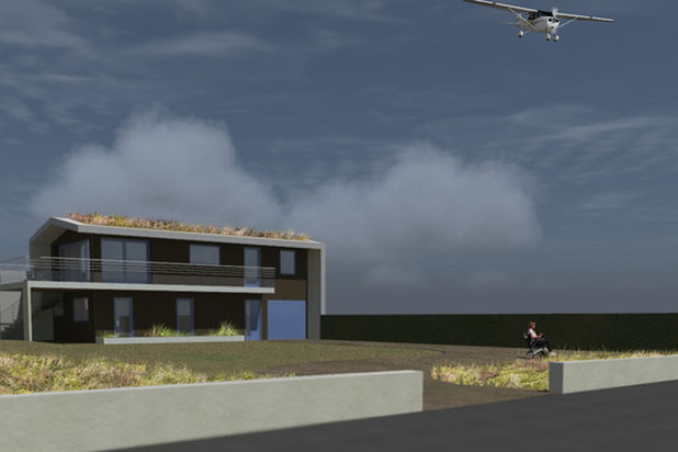 Vue sud-construction-maison-Plovan