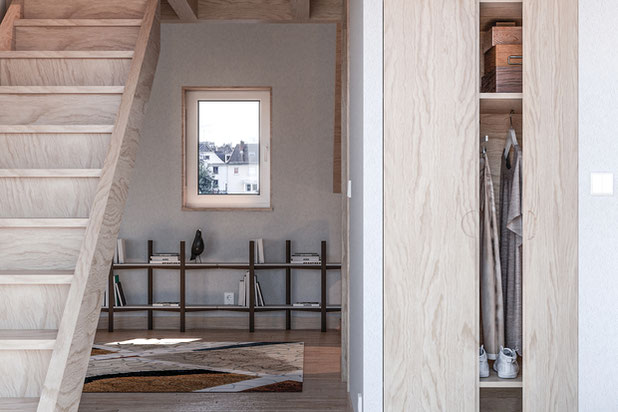 vue de l'espace nuit enfants-renovation-appartement-Strasbourg