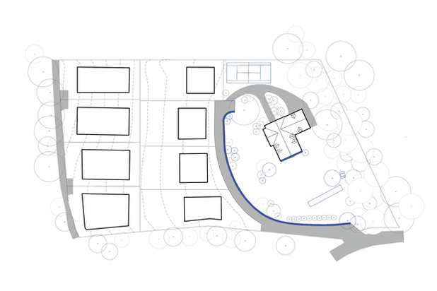 Plan masse - besoin d'isolement de la villa-renovation-maison-Charbonnières-les-Bains