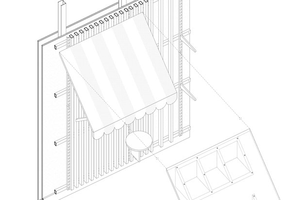 axonométrie du dispositif reversible et modulable-renovation-appartement-Merle-Leignec
