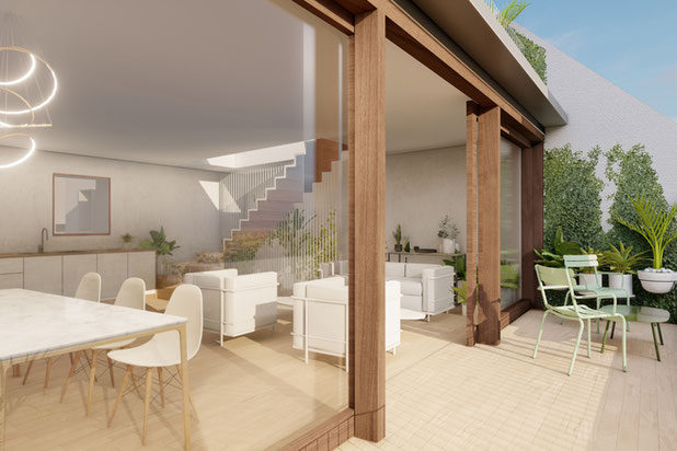 Balcon filant-surelevation-logement-Clichy