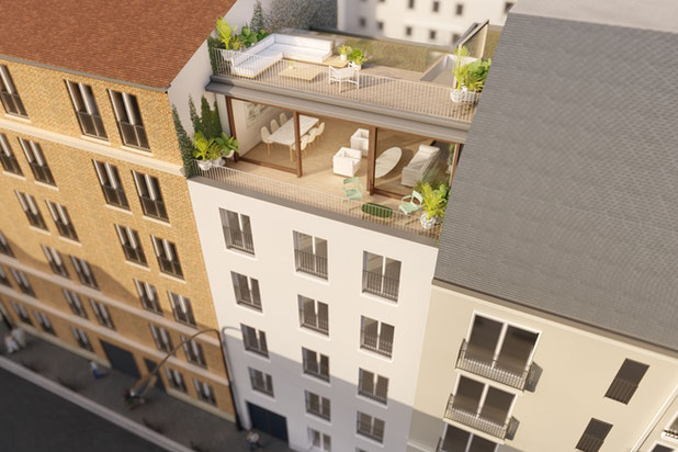 Triplex - surélévation-surelevation-logement-Clichy