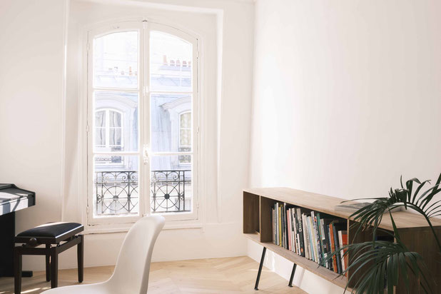 Bureau et salle de musique-renovation-appartement-Paris
